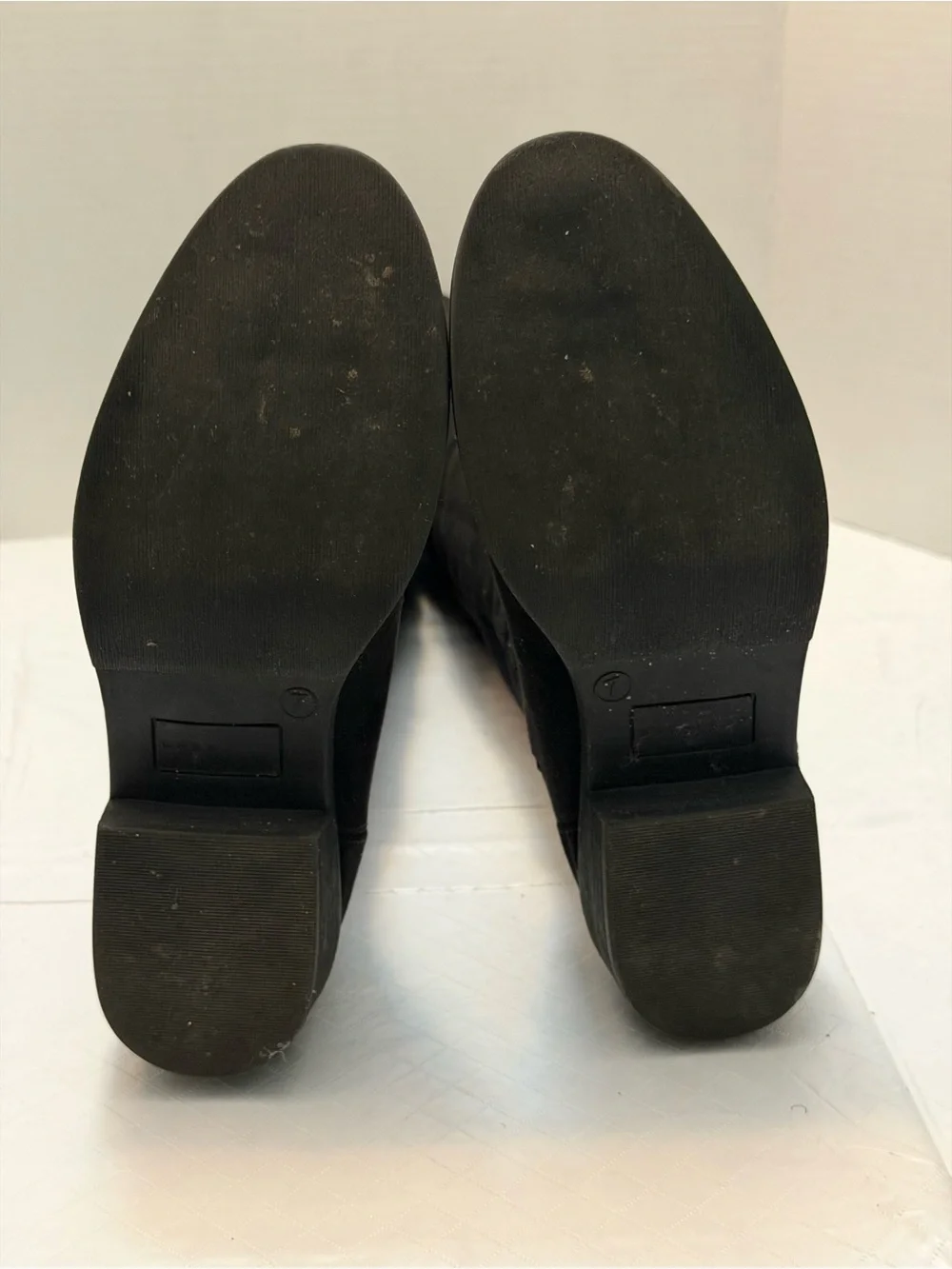 Metaphor Black Suede Over-the-Knee Boots Slim Shaft Streamlined Sz 7 Like New
